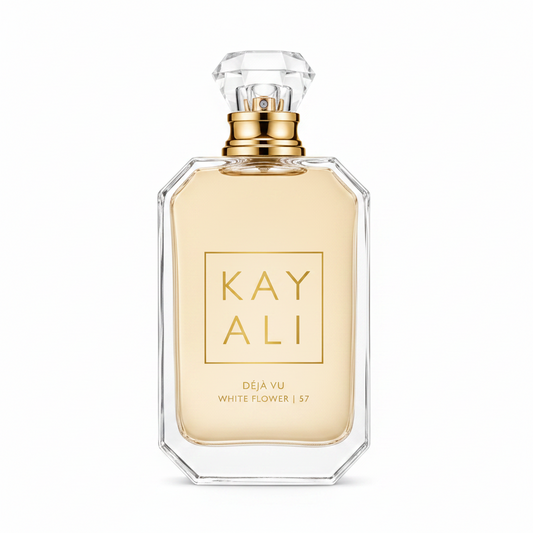 Perfume bottle labeled 'Kayali' on a white background