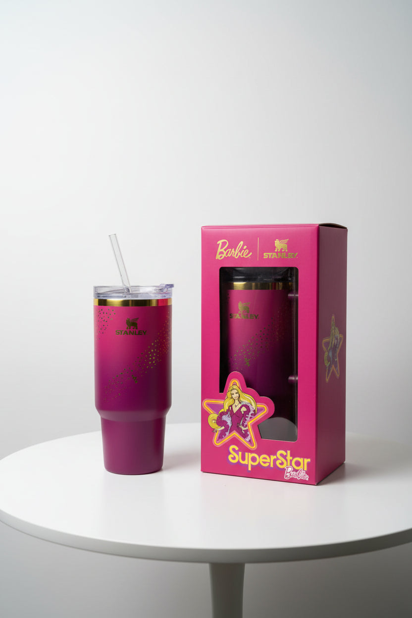 Barbie x Stanley 70’s SUPERSTAR Tumbler 40 oz Quencher Limited Edition